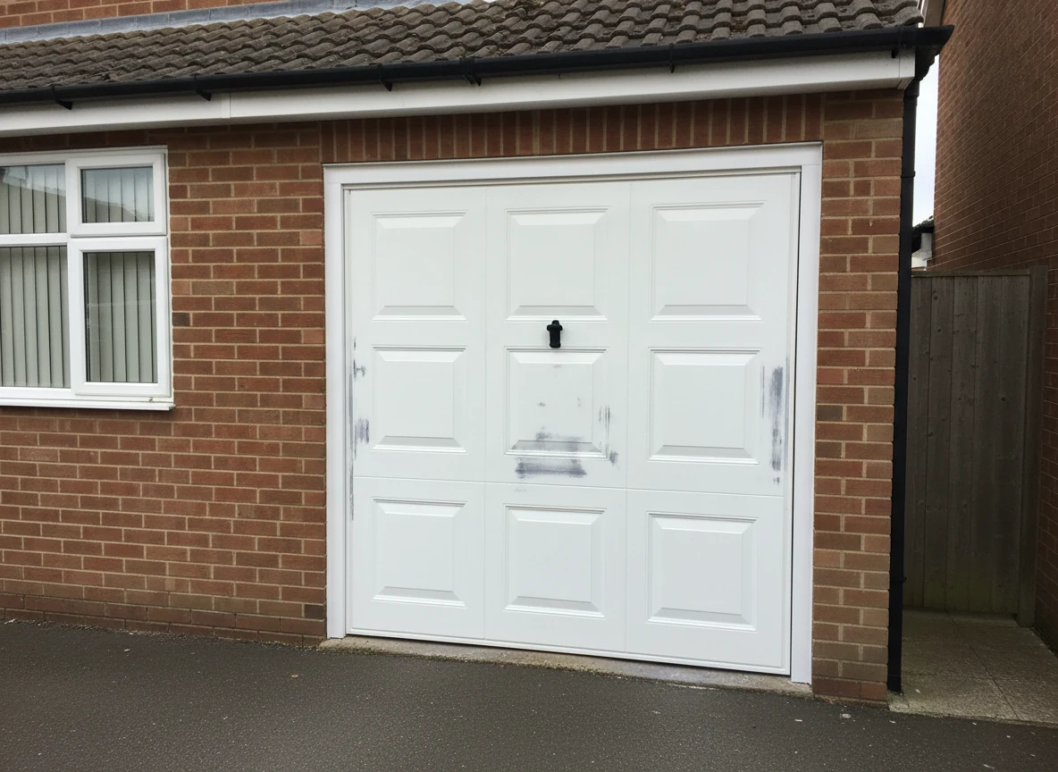Steel up-and-over garage door repaint in High Wycombe by High Wycombe Decorators